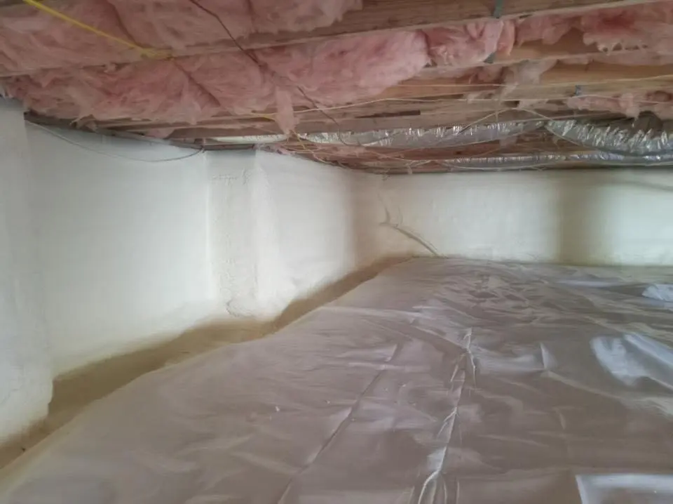 Crawl space encapsulation with closed-cell spray foam for Attic Insulation in Somers Point