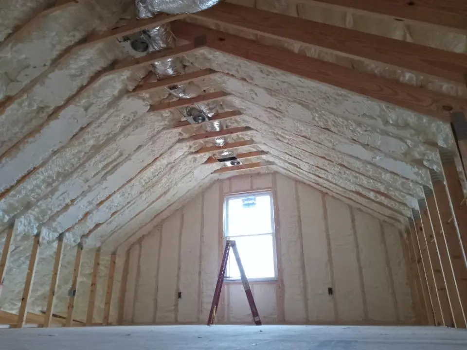 Spray foam roofing application for Crawl Space Insulation project in Somers Point